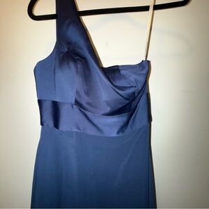 Elegant Blue One-Shoulder Dress